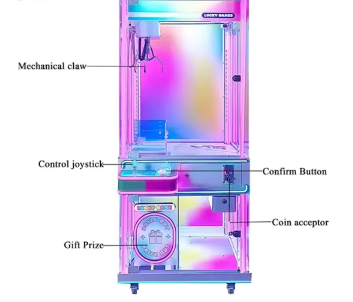 Japanese Arcade Vending Machine - Werkseitig angetriebene Spielzeugkranmaschine, münzbetriebener Arcade-Klauenverkaufsautomat, verstellbarer